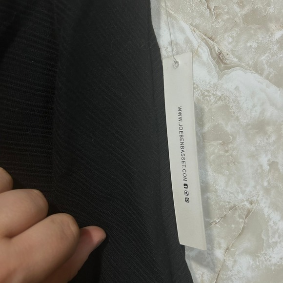 Joe Benbasset Black Ribbed Skater Mini Skirt Womens Large New with Tags - Picture 4 of 7